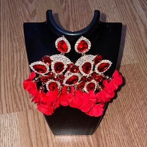 Elegant Red Gemstone Necklace